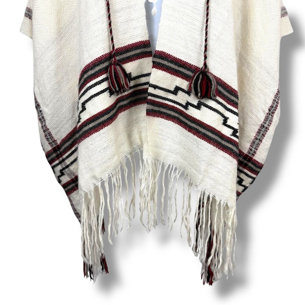 Ulla Johnson Sweater Womens O/S Sacha Ethic Tribal Print Baby Alpaca Wrap Kimono - Picture 3 of 11